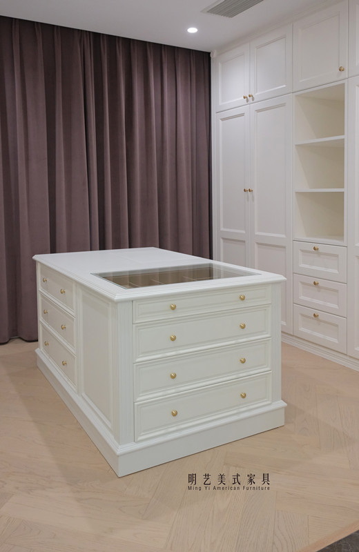 混油白蜡木多功能梳妆台