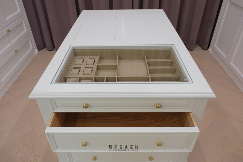 混油白蜡木多功能梳妆台